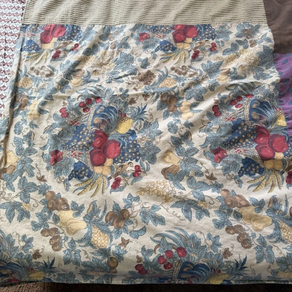 Vintage Handmade Scrap Patchwork Tie Quilt Folk Art Primitive Throw